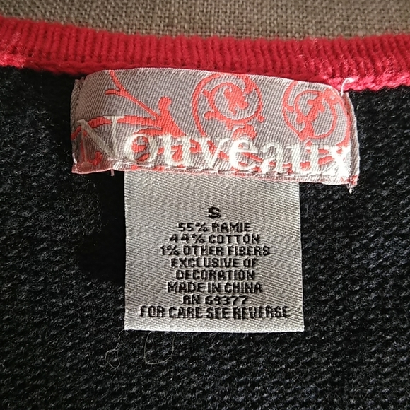 Nouveaux  Christmas holiday  cardigan sweater size S - Picture 8 of 8